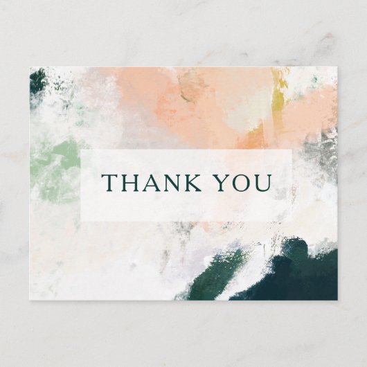 Colorful Abstract Weddenschap Hartelijk dank Brief Briefkaart (Voorkant)