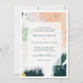 Colorful Abstract Wedding Invitation Kaart (Voorkant)