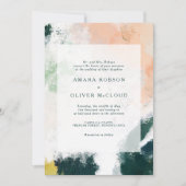 Colorful Abstract Wedding Invitation Kaart (Voorkant)