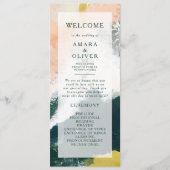 Colorful Abstract Wedding Programme Programma (Voorkant)