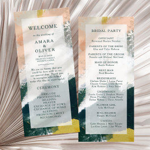 Colorful Abstract Wedding Programme Programma