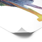 Colorful abstract Wolf silhouette Foto Afdruk (Hoek)