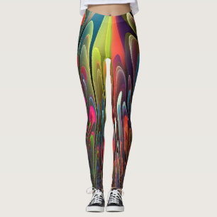 Colorful Abstracte Fractal Leggings