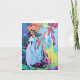 Colorful Abstracte vrouwen Bedankkaart