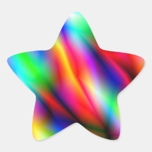 Colorful Abstraction Star Sticker