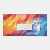 Colorful Abstrait Modern Waves Nom personnalisé (Clavier et souris)