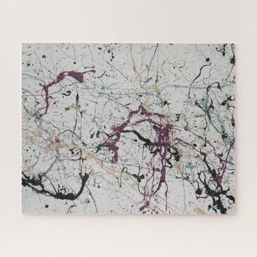Colorful Abstrait Splatter Peinture Jigsaw Puzzle (Horizontal)