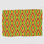 Colorful African Kente Pattern Golfhanddoek (Horizontaal)