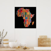 Colorful African Map Poster (Keuken)