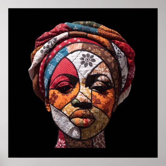 Colorful African Woman Poster (Devant)