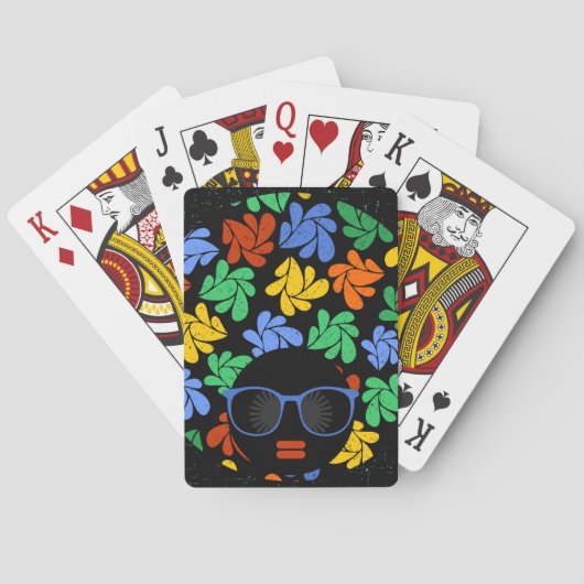 Colorful Afro Love Pokerkaarten (Achterkant)