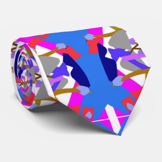 Colorful Afrocentric design pattern Stropdas (Opgerold)