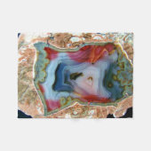 Colorful Agate Crystal Geode Fleece Blanket (Voorkant (Horizontaal))