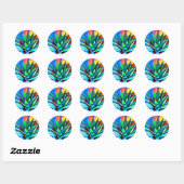 Colorful Agave plant Ronde Sticker (Vel)