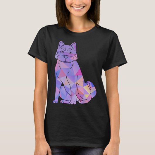 Colorful Akita T-shirt (Voorkant)