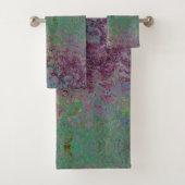 Colorful Alcohol Ink, Green and Burgundy Abstract (En situation)