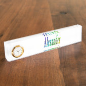 Colorful Alexander Name Logo, Naambordje (Zijkant)