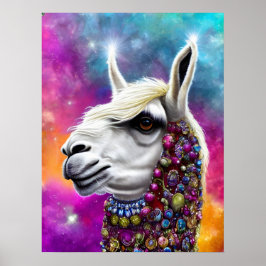Colorful Alpaca Poster