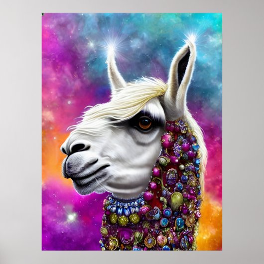 Colorful Alpaca Poster (Voorkant)