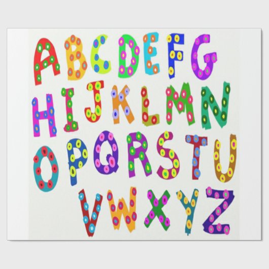 Colorful Alphabet Cadeaupapier (Vlak)