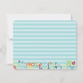 Colorful Alphabet Dank u Bedankkaart (Achterkant)