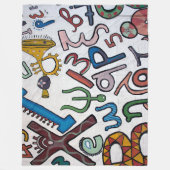 Colorful Alphabet Fleece Blanket Deken (Voorkant)