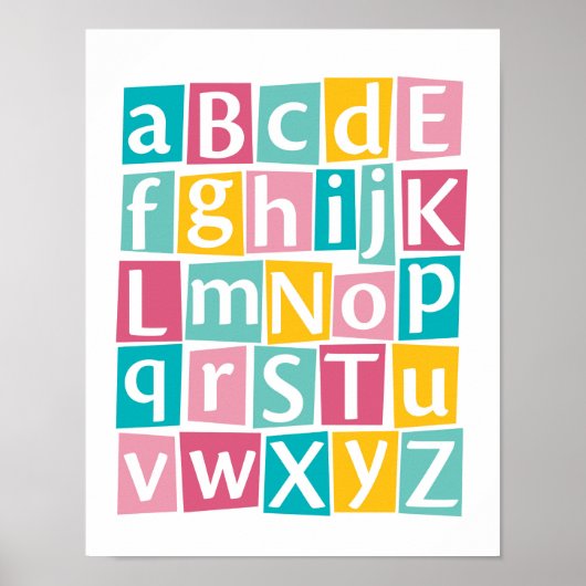 Colorful Alphabet kinder poster (Voorkant)