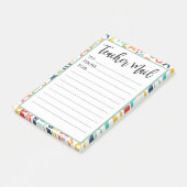 Colorful Alphabet Note van leraar (Schuin)