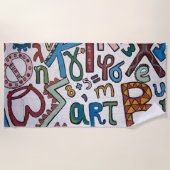 Colorful Alphabet Strandlaken (Voorkant)