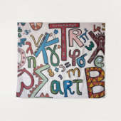 Colorful Alphabet Tapestry Wandkleed (Voorkant (horizontaal))