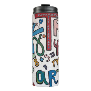 Colorful Alphabet Thermal Tumbler Thermosbeker