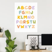 Colorful Alphabets Cutie Nursery Poster (Thuiskantoor)