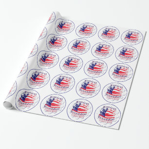 Colorful American Flag Colors Hillary for USA Pres Cadeaupapier