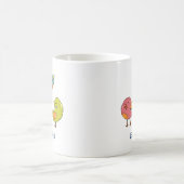 Colorful and Cute Whimsical Birds Trio Koffiemok (Center)