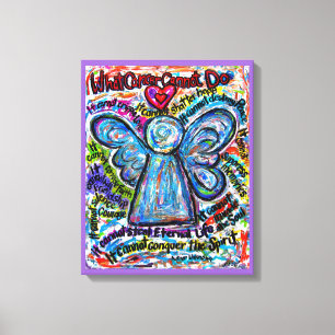 Colorful Angel Cancer kan canvas afdrukken niet in