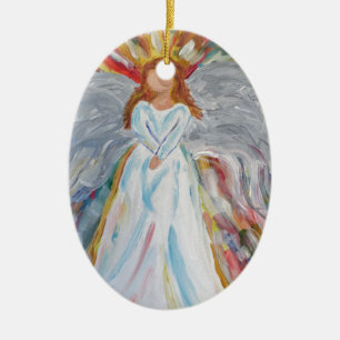 Colorful Angel Keramisch Ornament