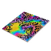 Colorful Animal Print Patroon Tegeltje (Zijkant)