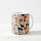 "Colorful Animal Silhouette Pattern Mug (Devant droit)