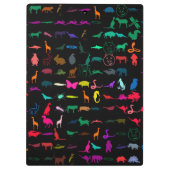 Colorful Animals Pattern Klembord (Achterkant)