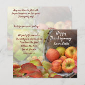 Colorful Apple Basket Personaliseert Thanksgiving  Briefkaart (Voorkant / Achterkant)