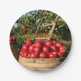 Colorful Apple Harvest Happy Thanksgiving Papieren Bordje