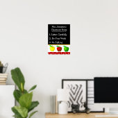 Colorful Apples School Classroom Rules Poster (Thuiskantoor)