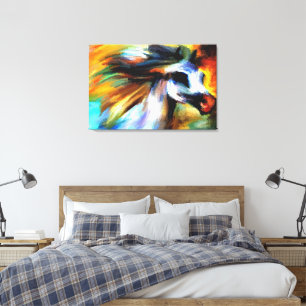 Colorful Arabian Horse Canvas Afdruk
