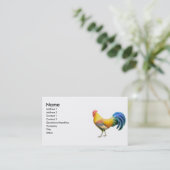 Colorful Ardenner Rooster Visitekaartje (Staand voorkant)