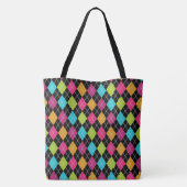 Colorful Argyle Pattern Persoonlijk Tas (Achterkant)