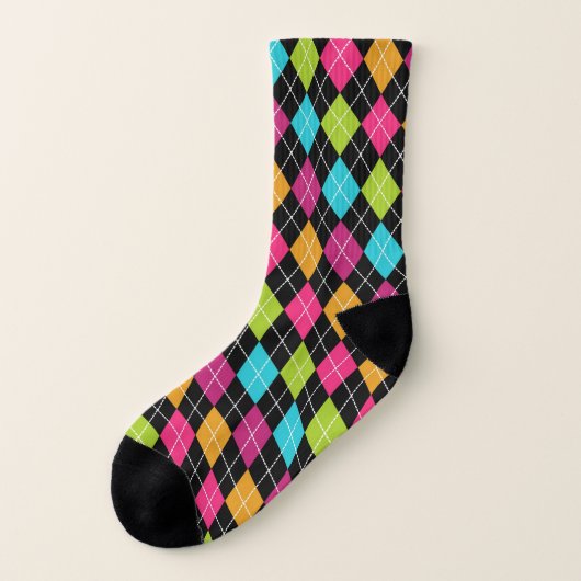 Colorful Argyle Pattern-socket Sokken (Links - buitenkant)