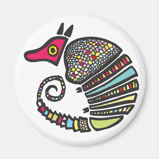 Colorful Armadillo Magnet Magneet (Voorkant)