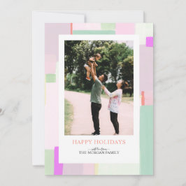 Colorful Art Kerstfeestdag Foto Wenskaart Feestdagenkaart