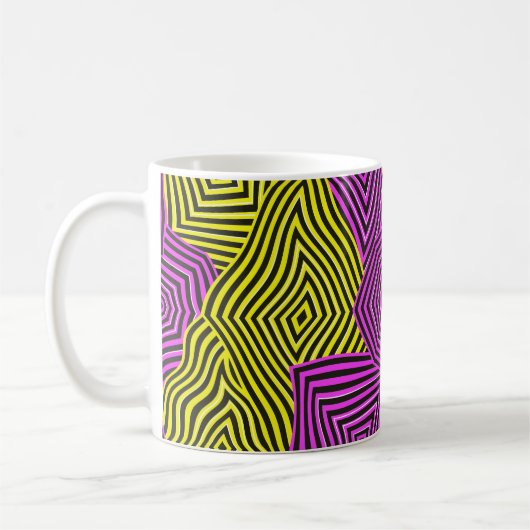 Colorful Art Nouveau Pattern Koffiemok (Links)