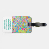 Colorful Atlanta Map Bagagelabel (Achterkant horizontaal)